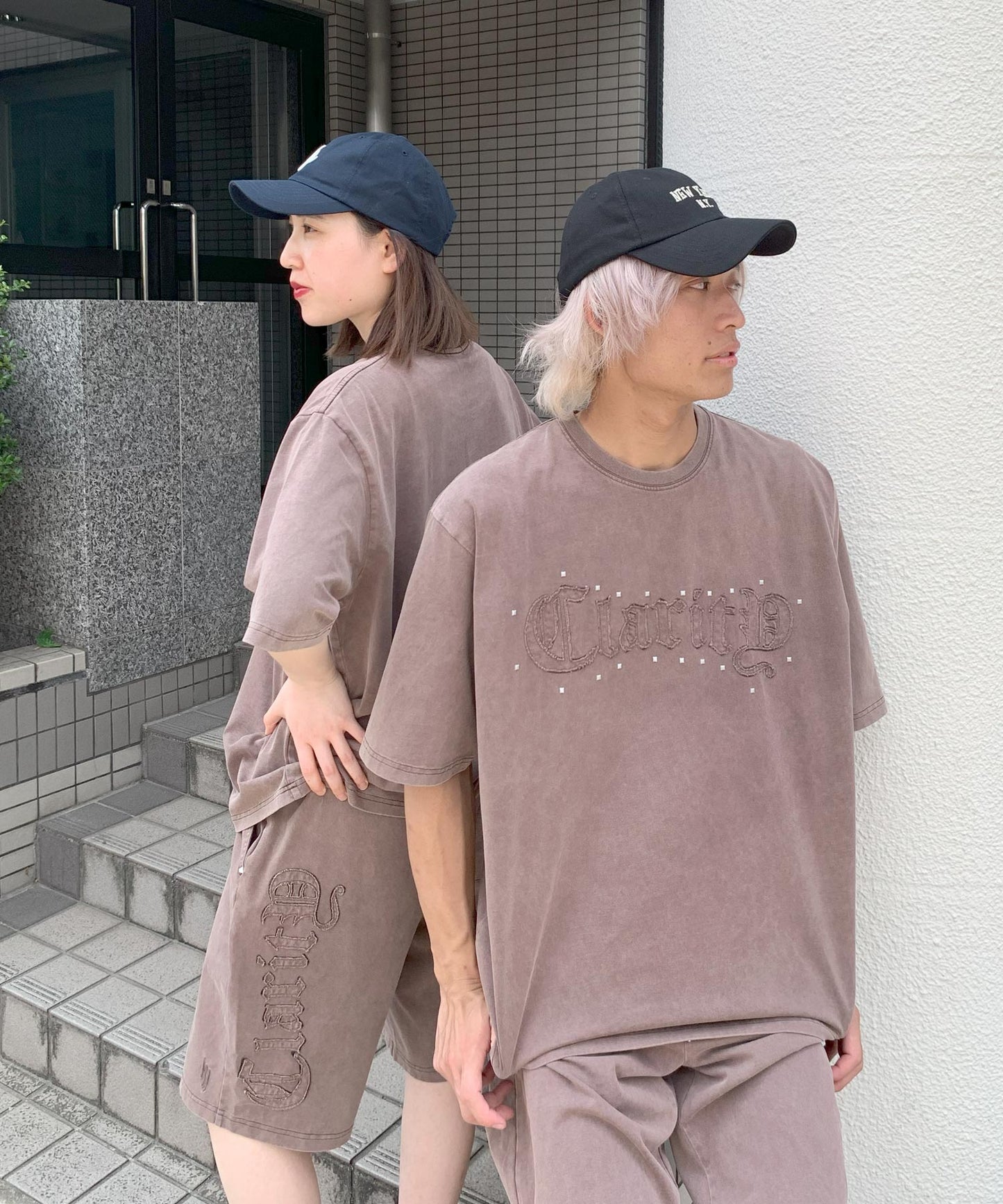 アップリケ刺繍セットアップ