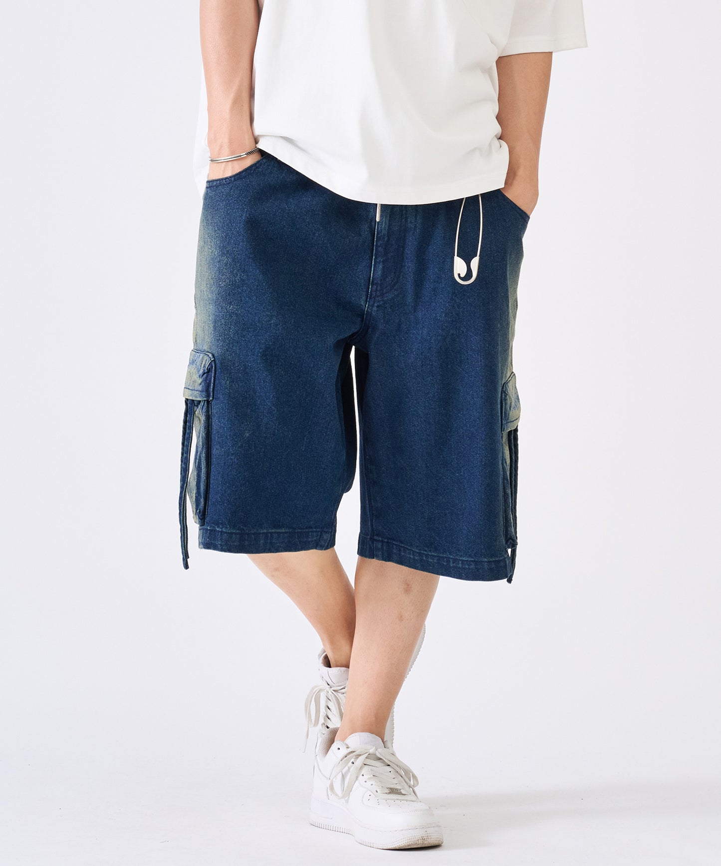 グラデーションブリーチカーゴショートパンツ
