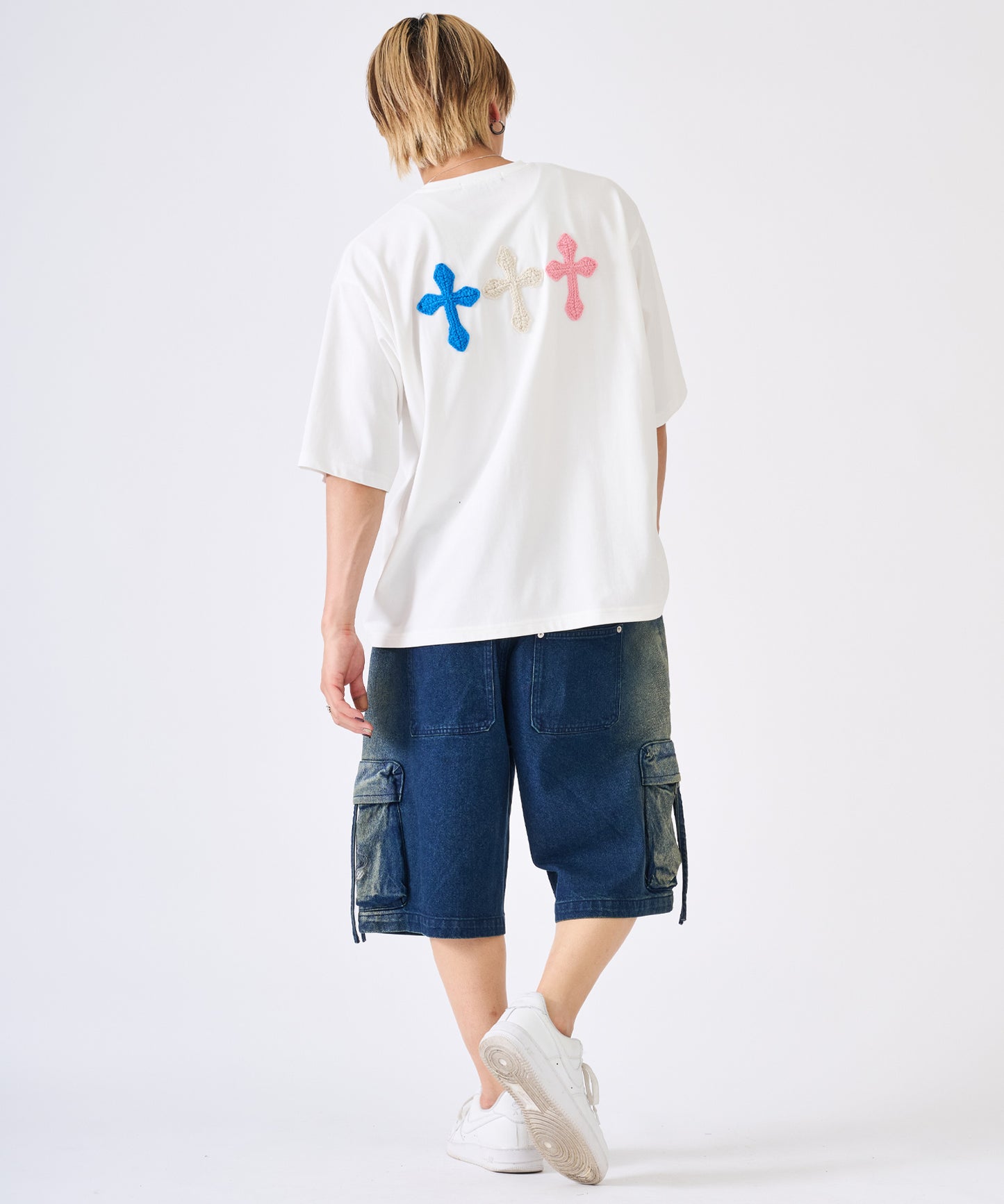 グラデーションブリーチカーゴショートパンツ