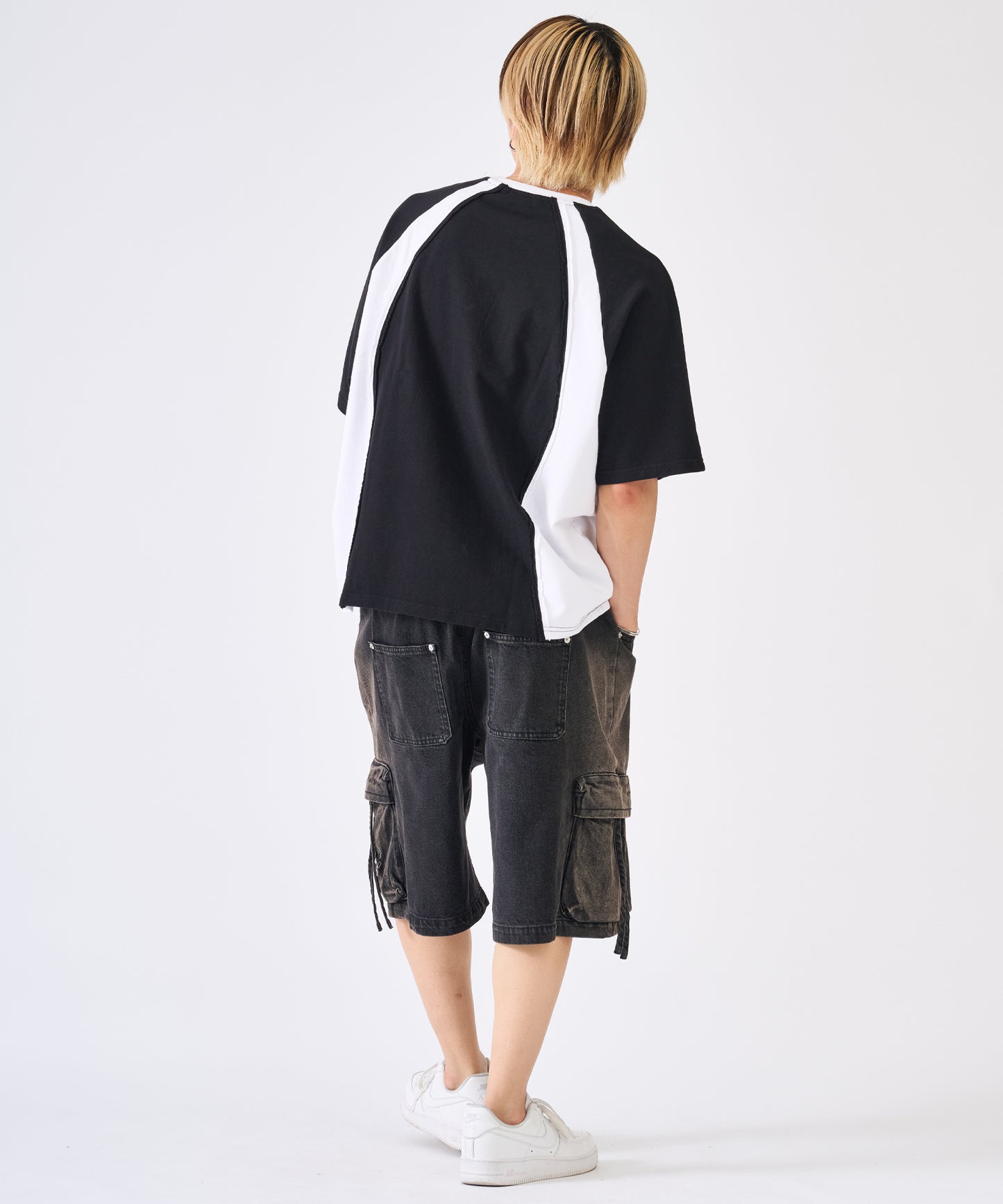 グラデーションブリーチカーゴショートパンツ