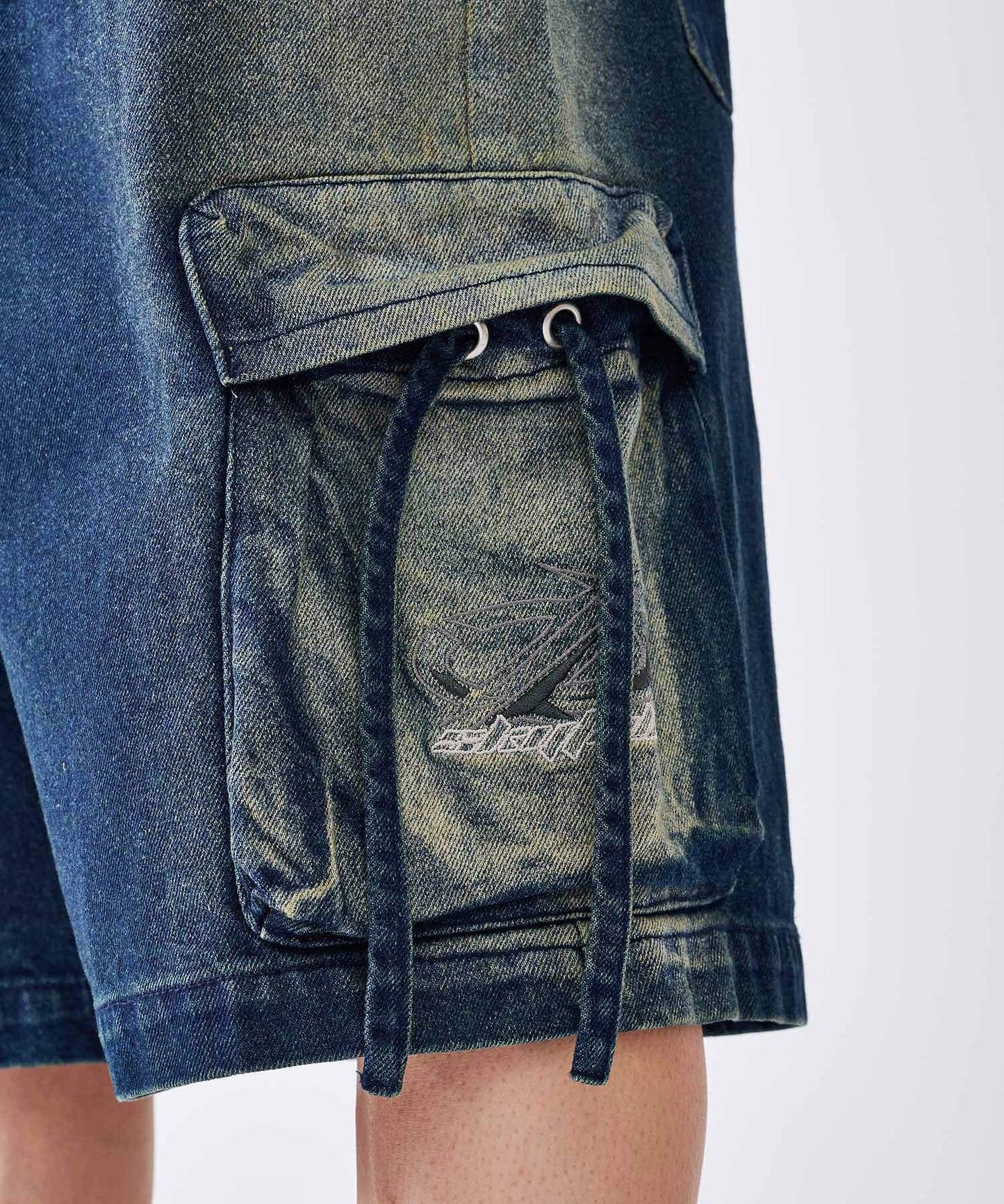 グラデーションブリーチカーゴショートパンツ