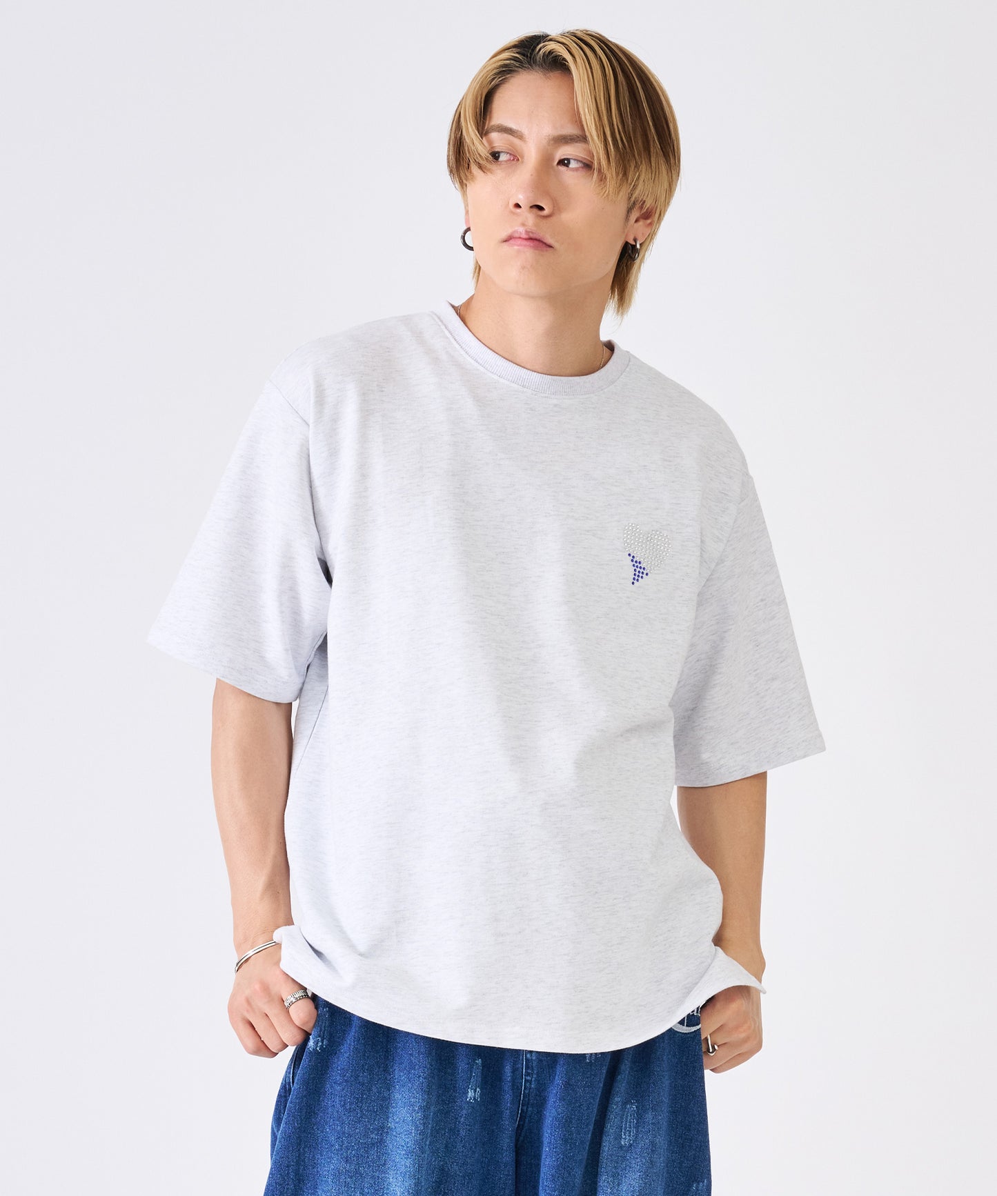 ハートラインストーンTee