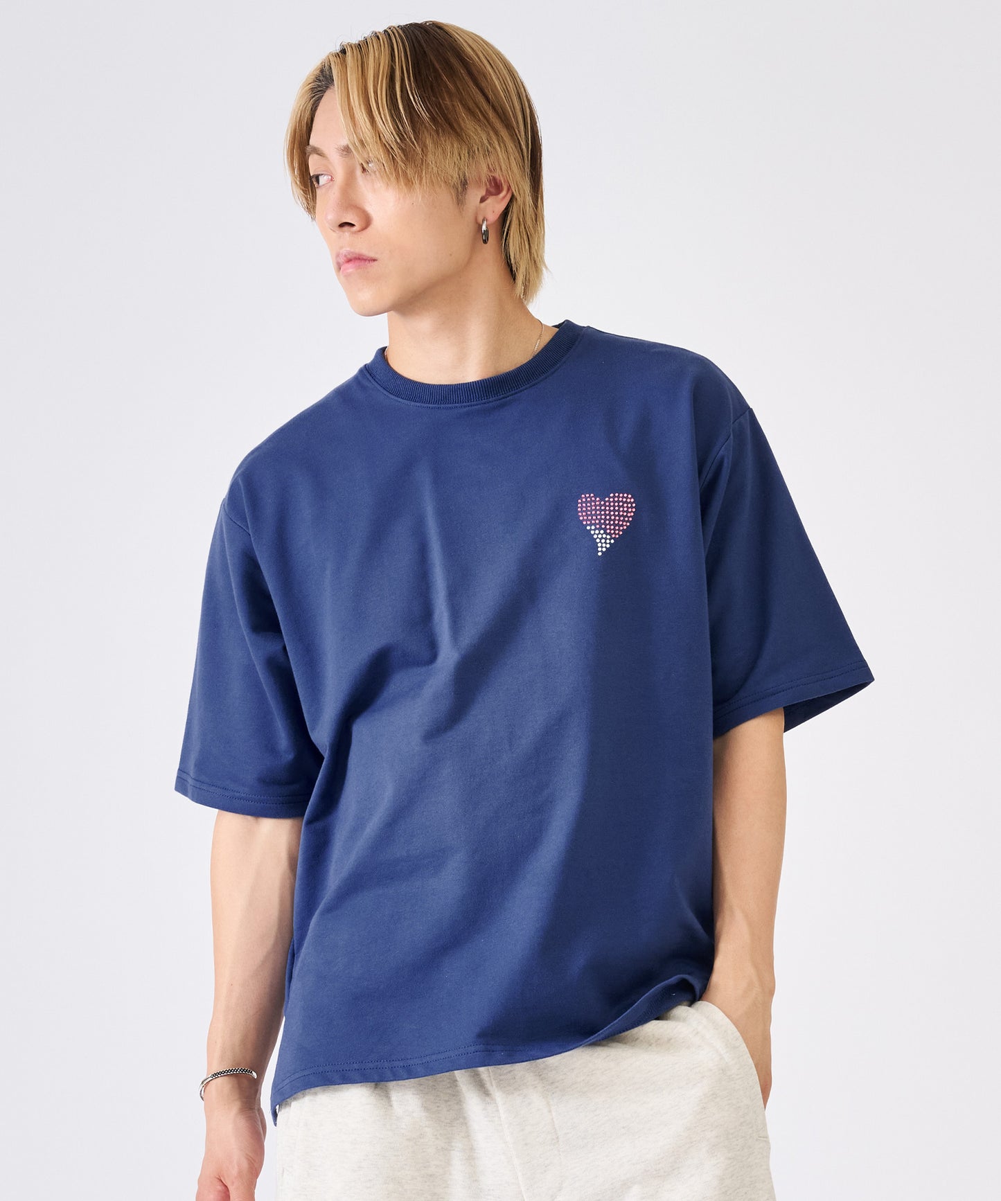 ハートラインストーンTee