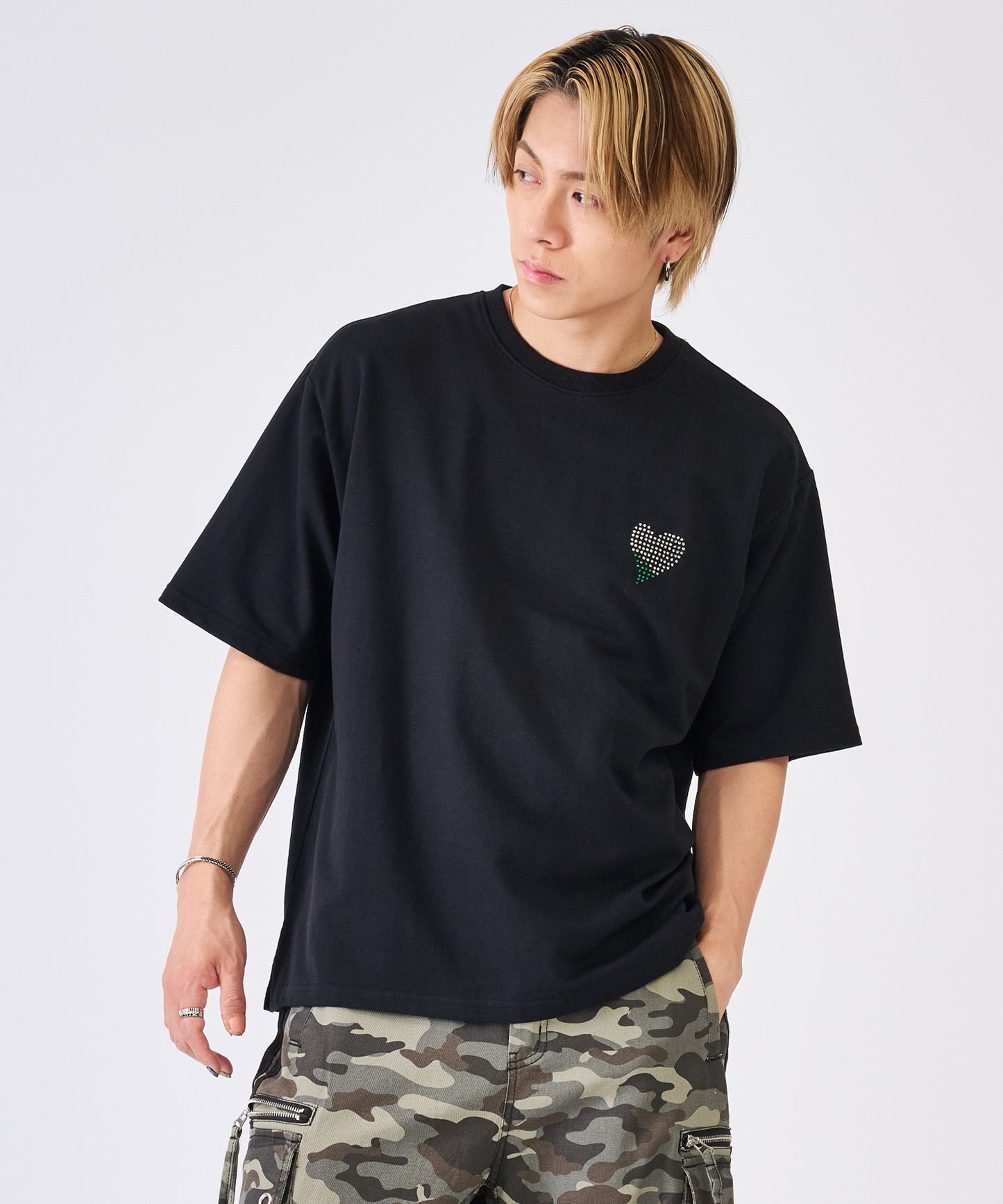 ハートラインストーンTee