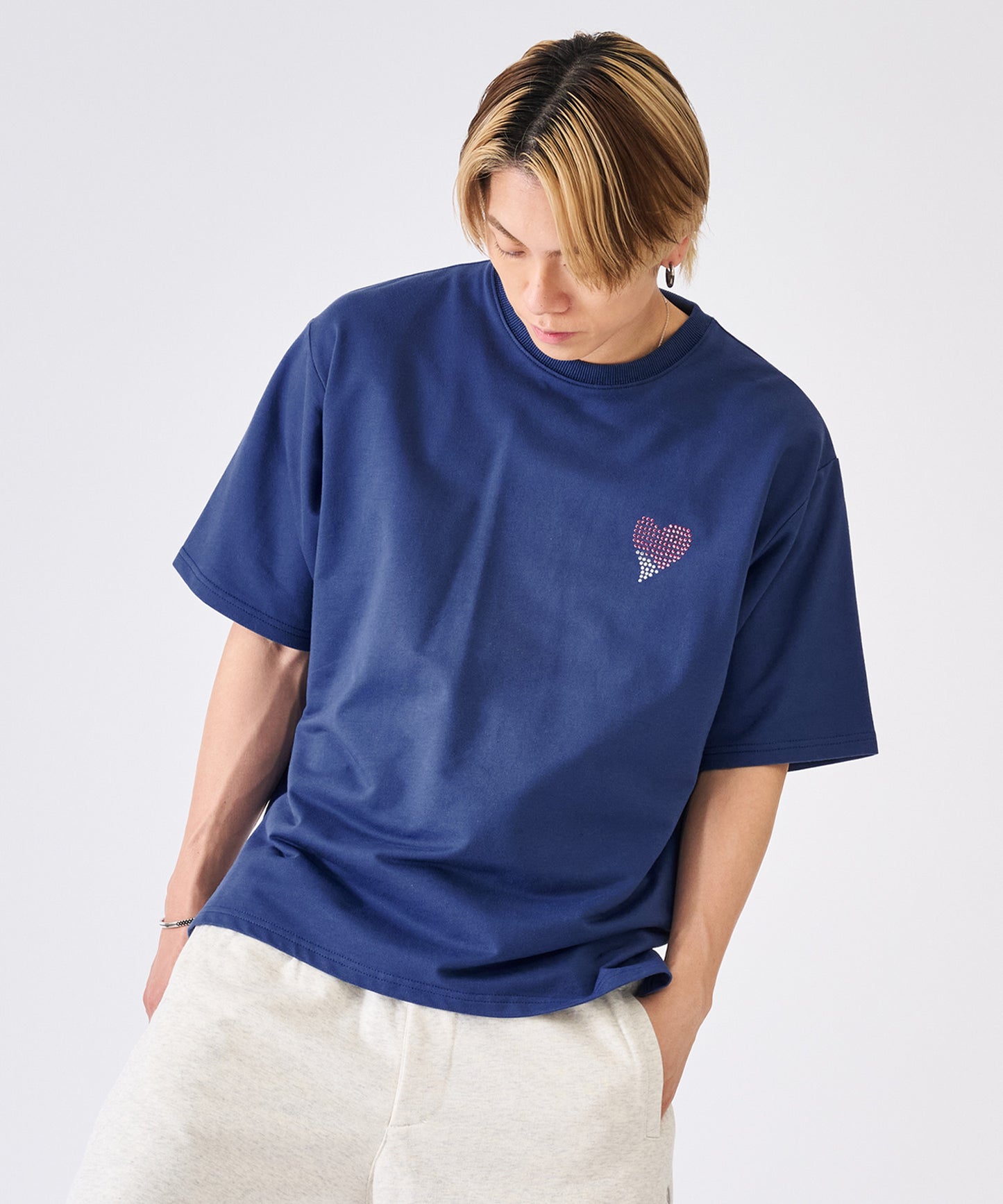 ハートラインストーンTee