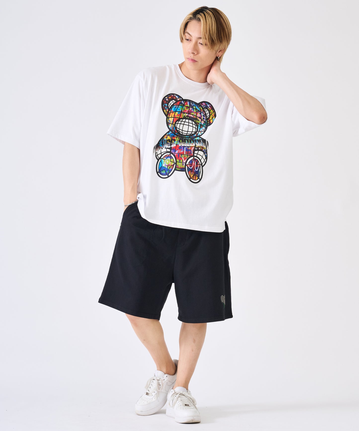 ハートラインストーンショートパンツ