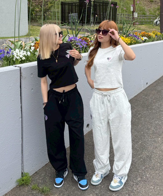 ハート刺繍セットアップ