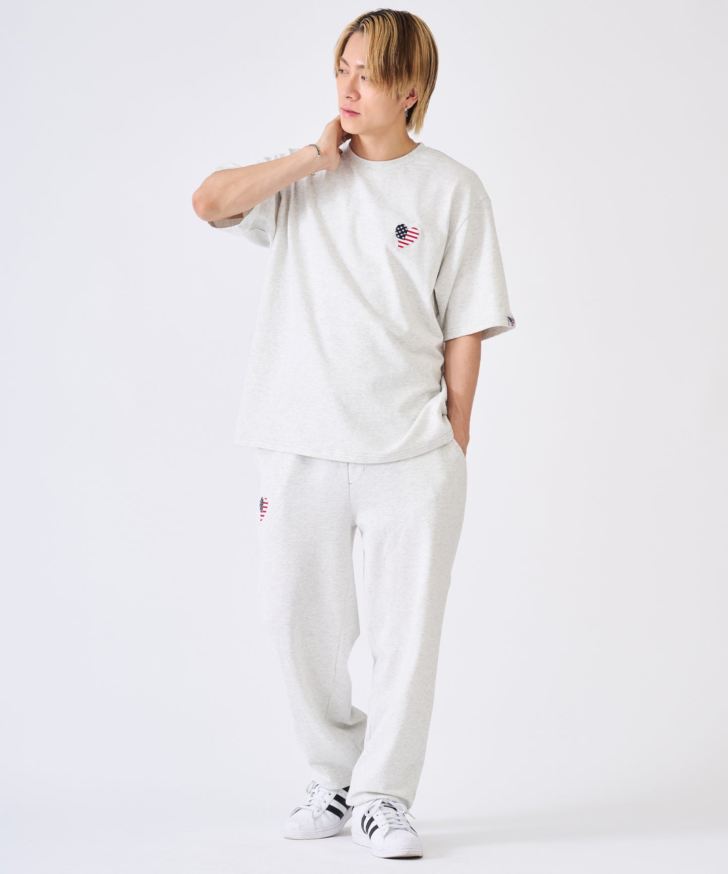 ハート刺繍セットアップ