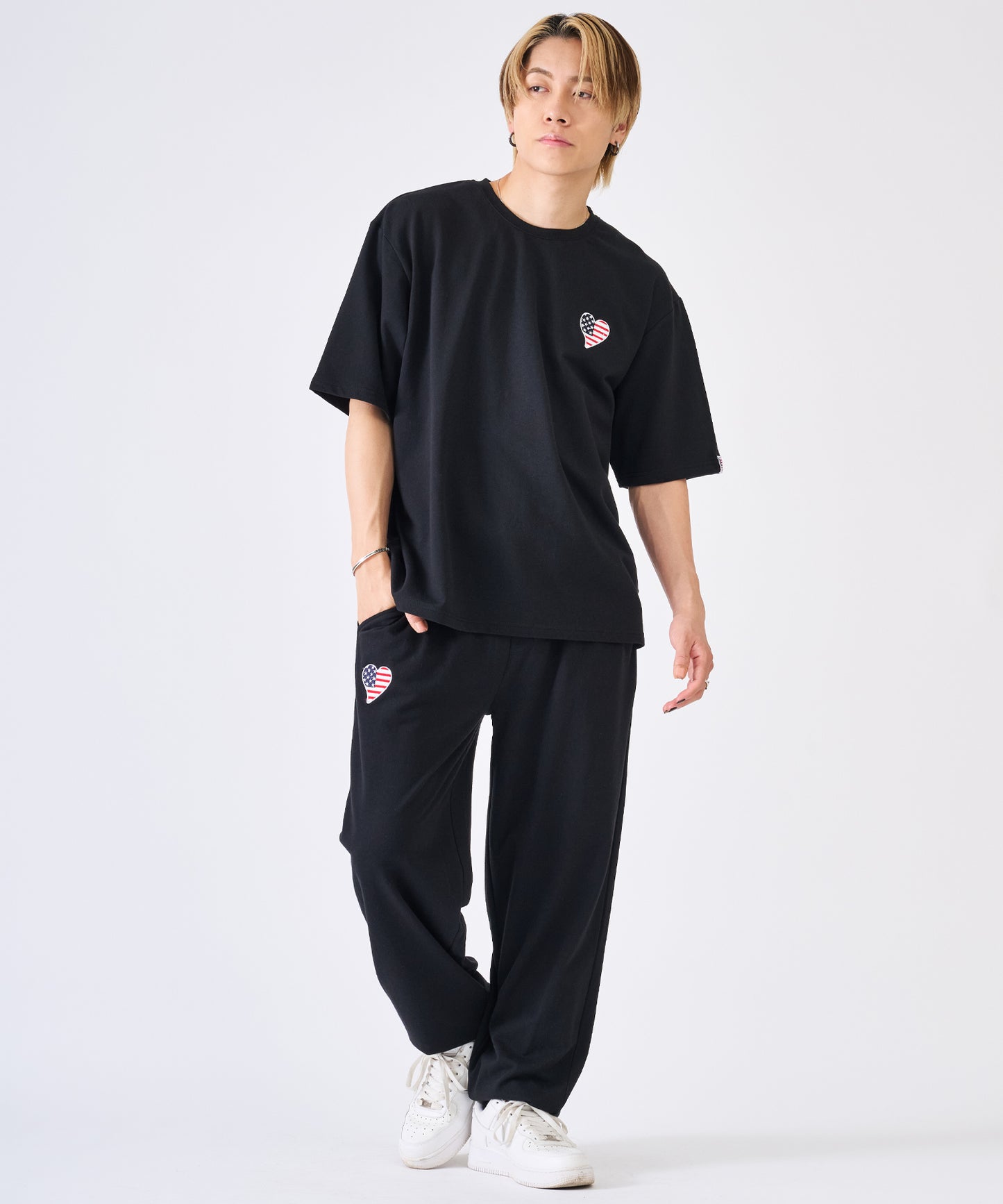 ハート刺繍セットアップ