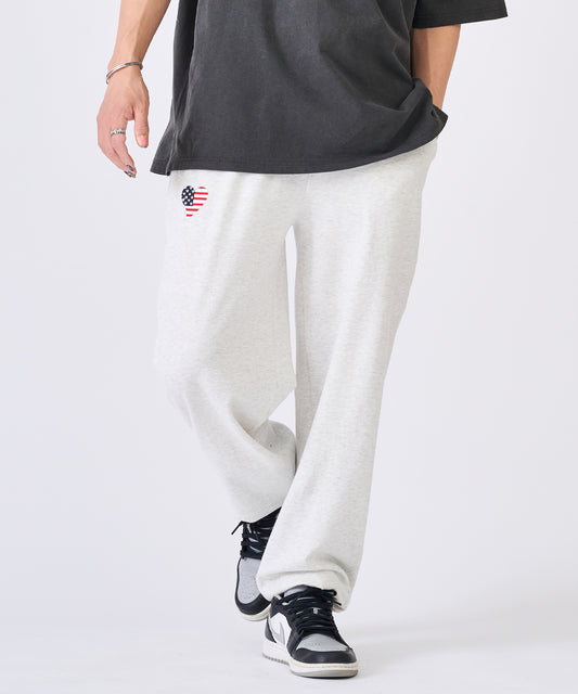 ハート刺繍ロングパンツ