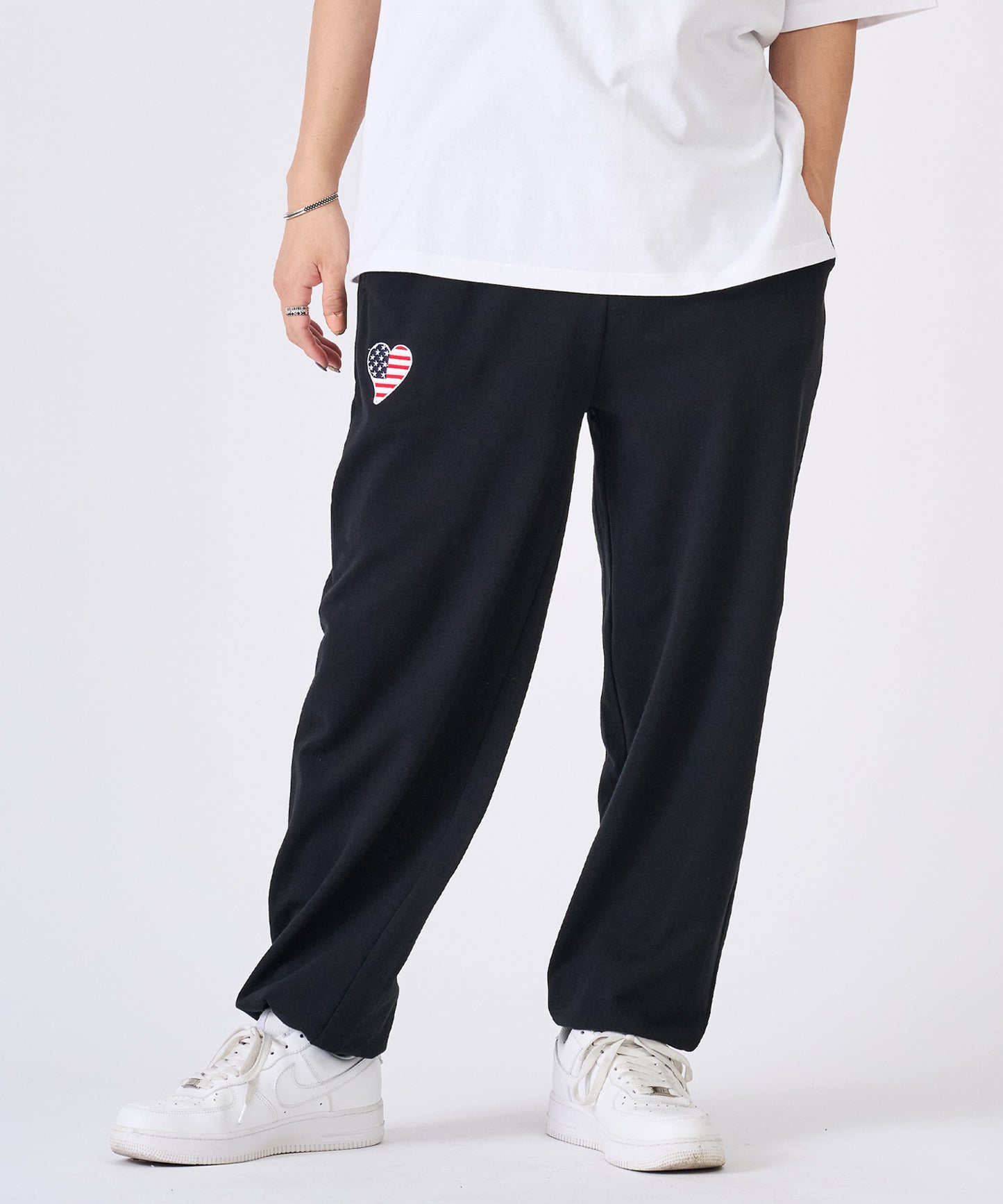 ハート刺繍ロングパンツ