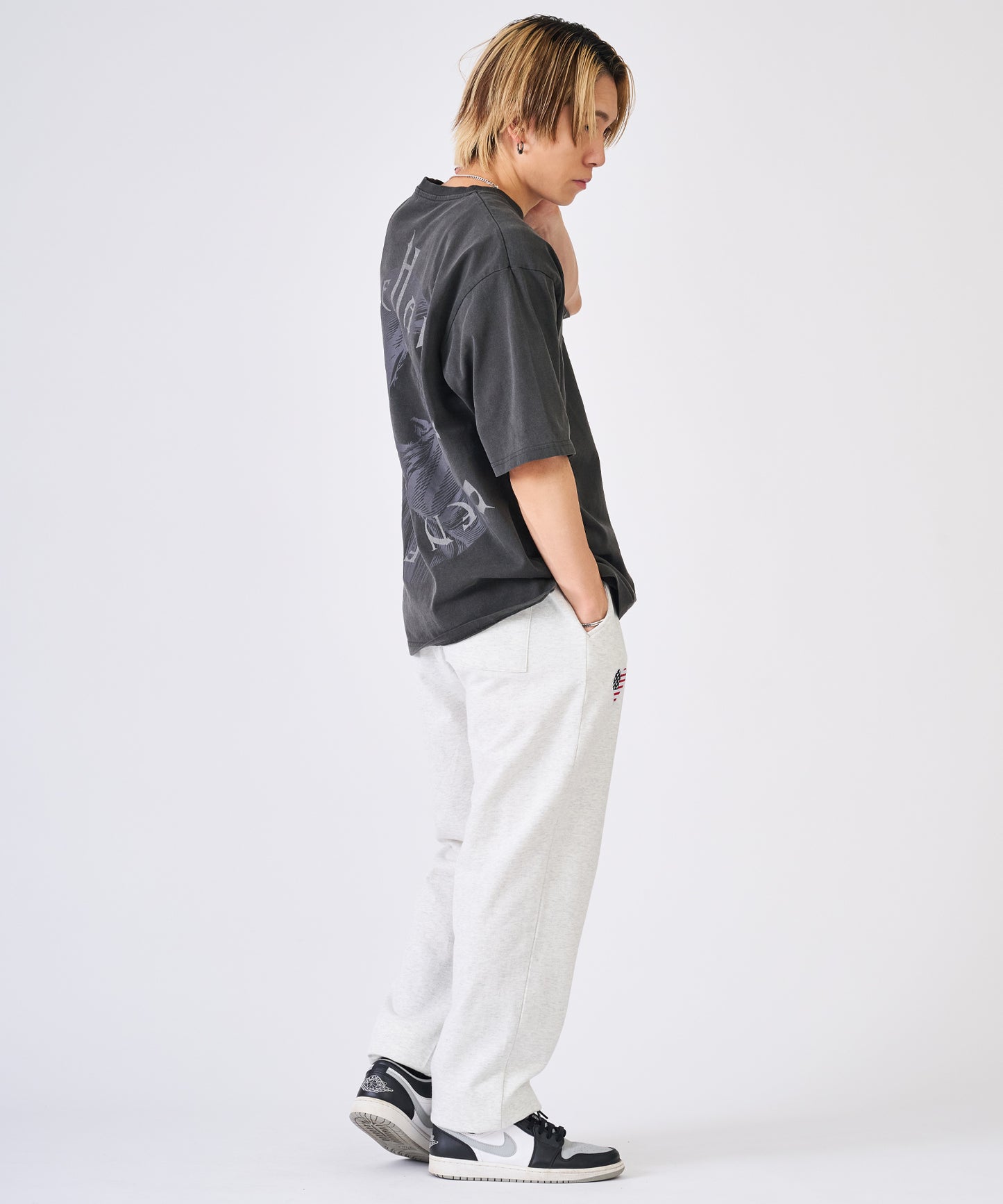 ハート刺繍ロングパンツ