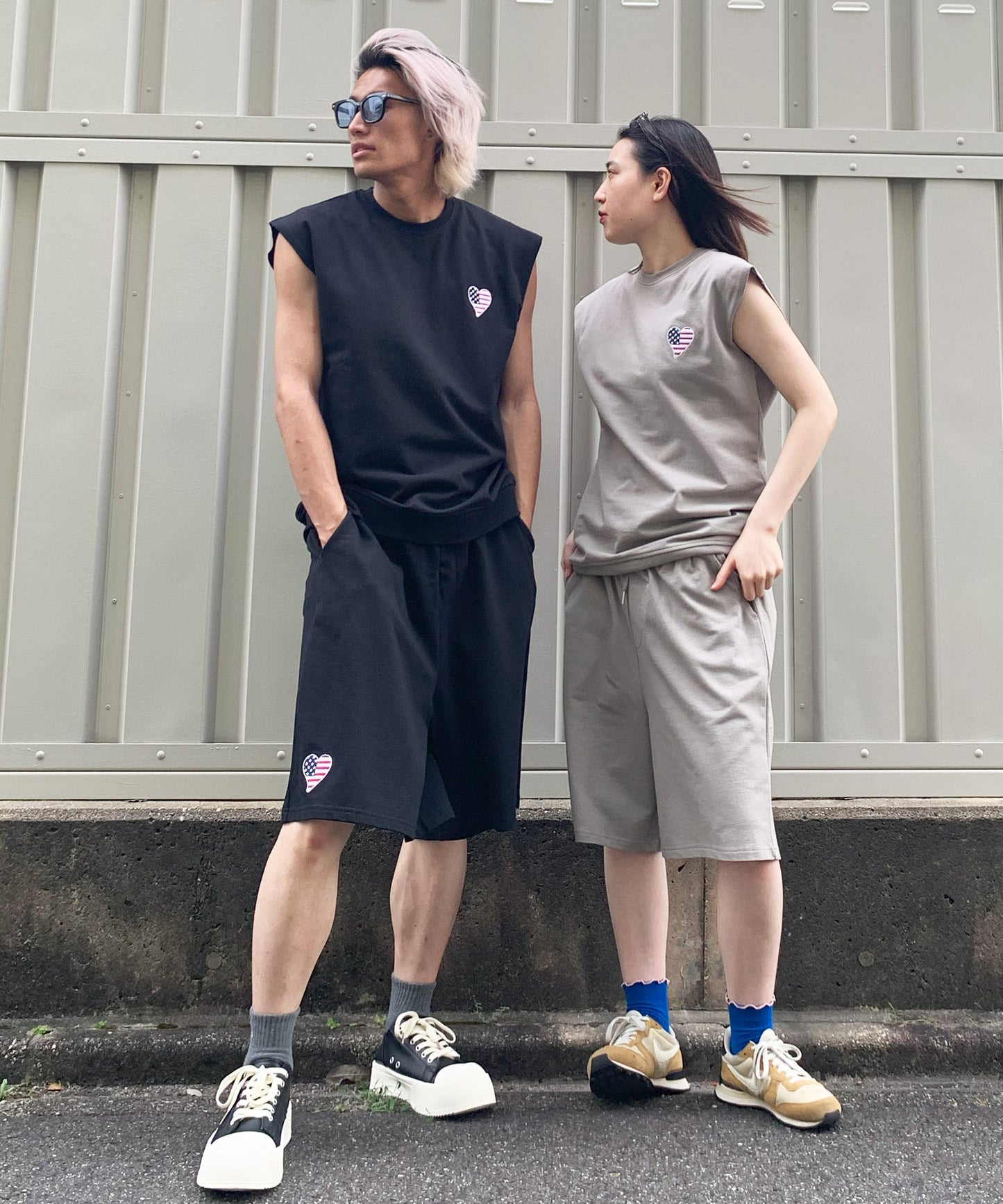 ハート刺繍セットアップ