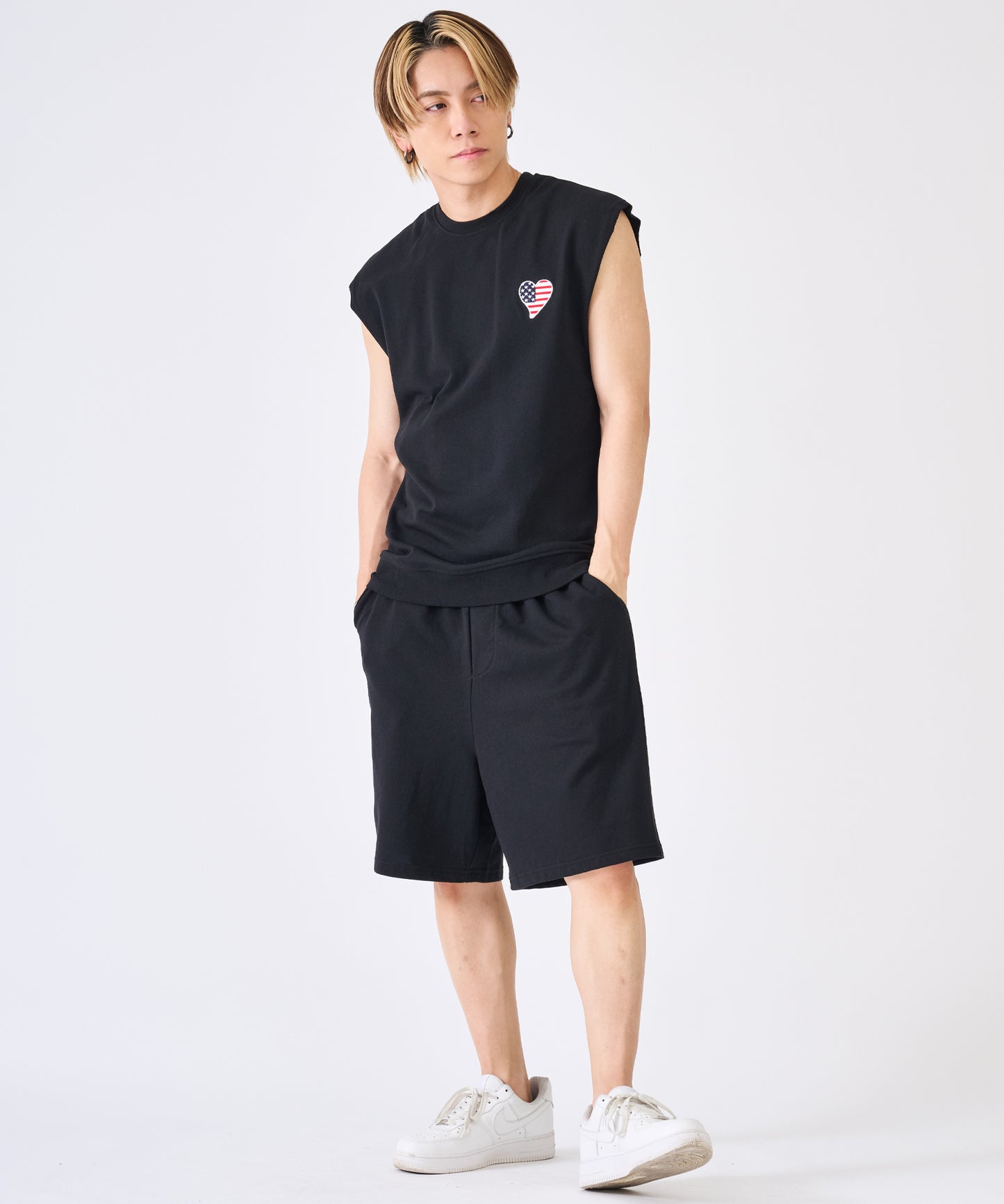 ハート刺繍セットアップ