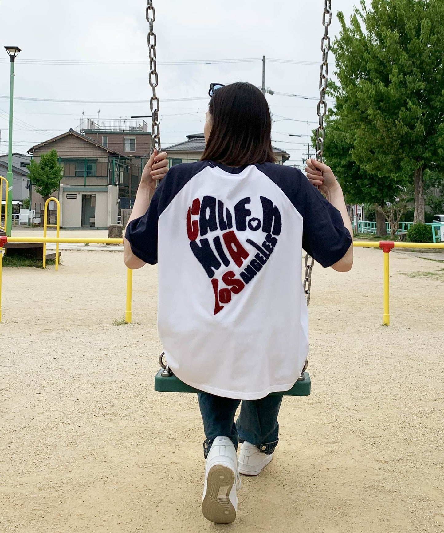 ラグラン配色Tシャツ