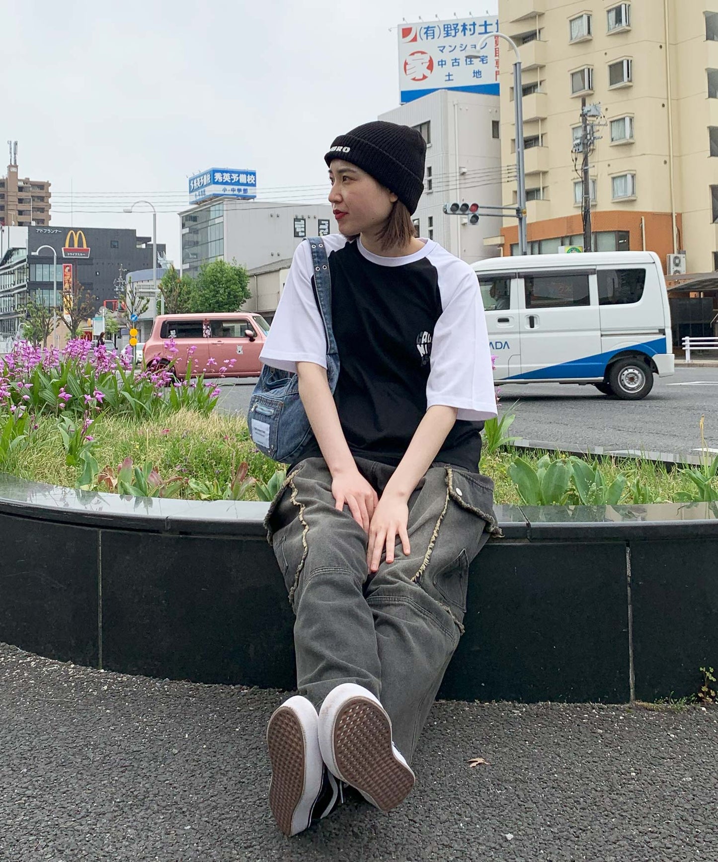 ラグラン配色Tシャツ