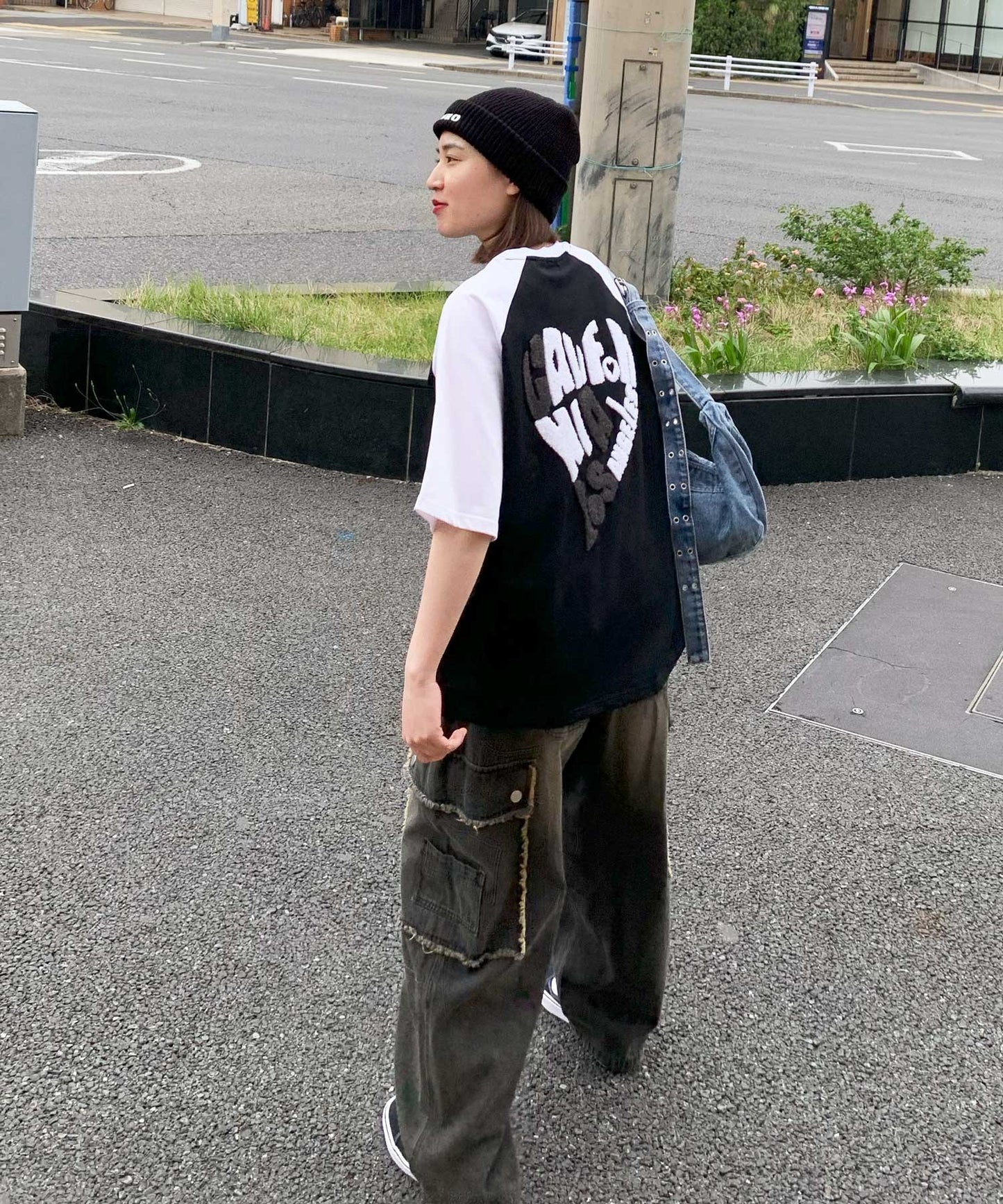 ラグラン配色Tシャツ