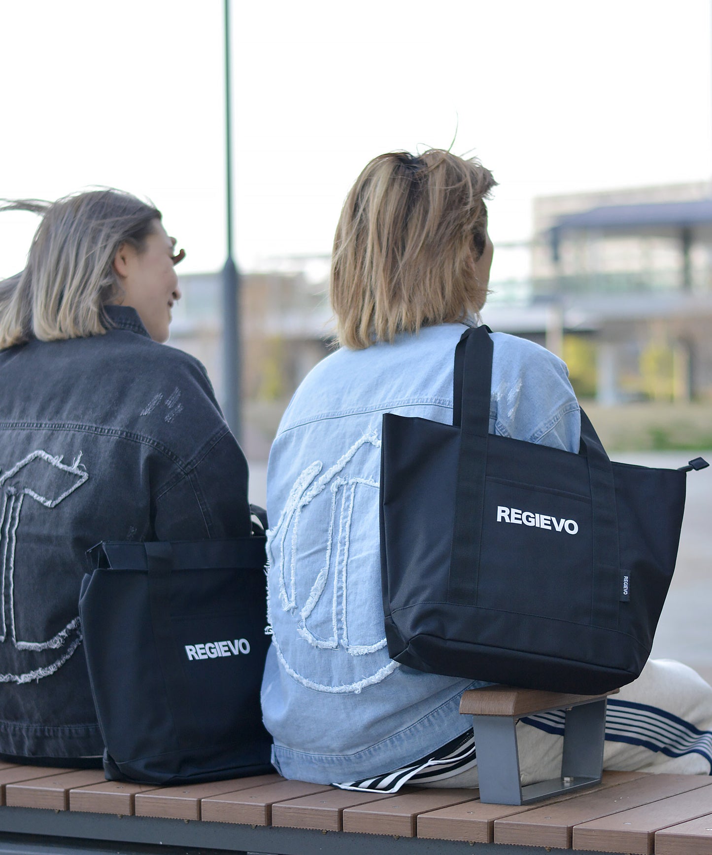 ブラックキャンバストートバッグ