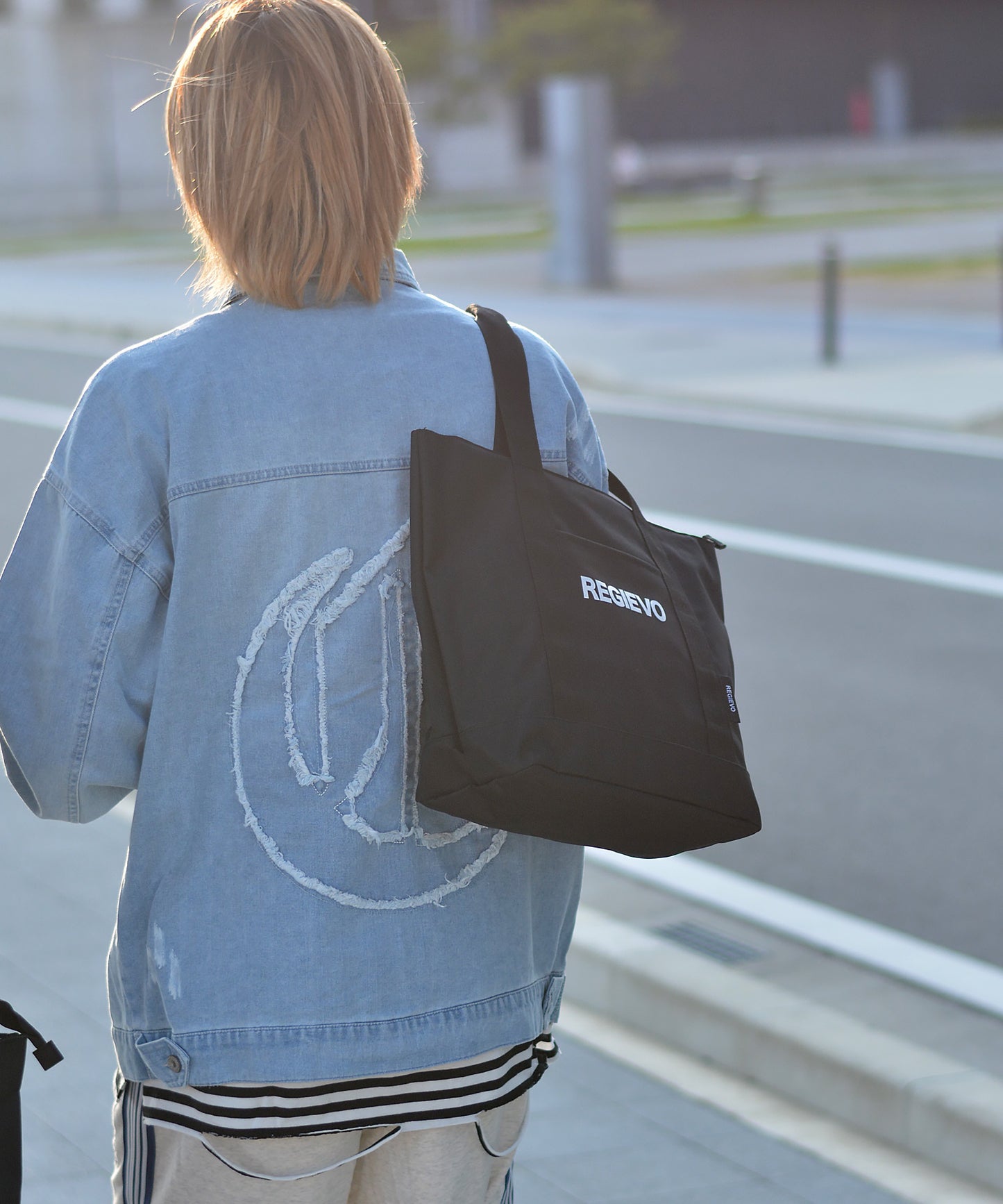 ブラックキャンバストートバッグ