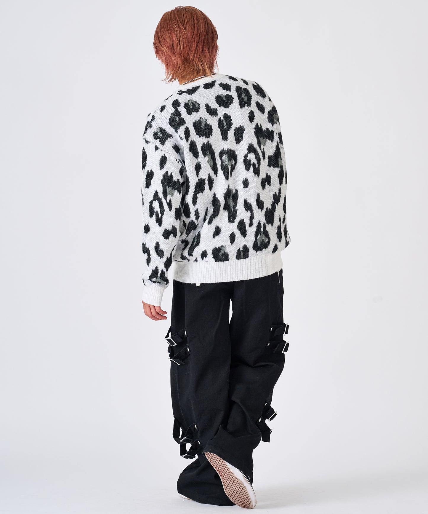 モヘアタッチレオパードニット