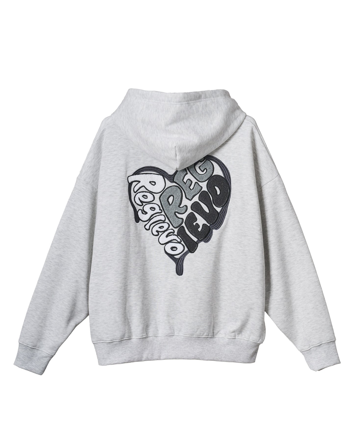 REGIEVO ハート刺繍パーカー