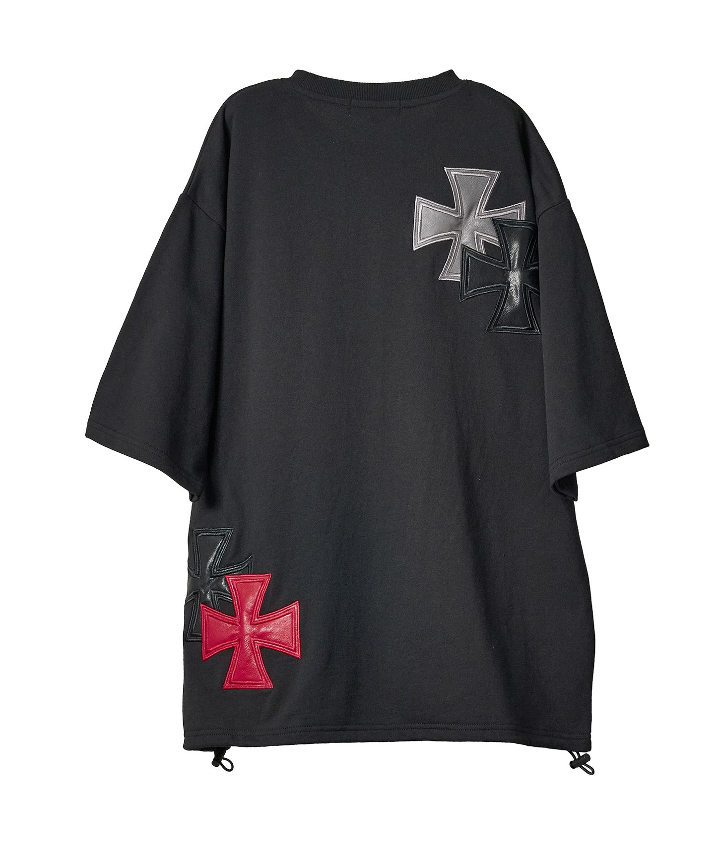 アイアンクロスPUアップリケ半袖Tシャツ