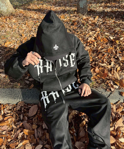 カットスエード　サガラ刺繍セットアップ