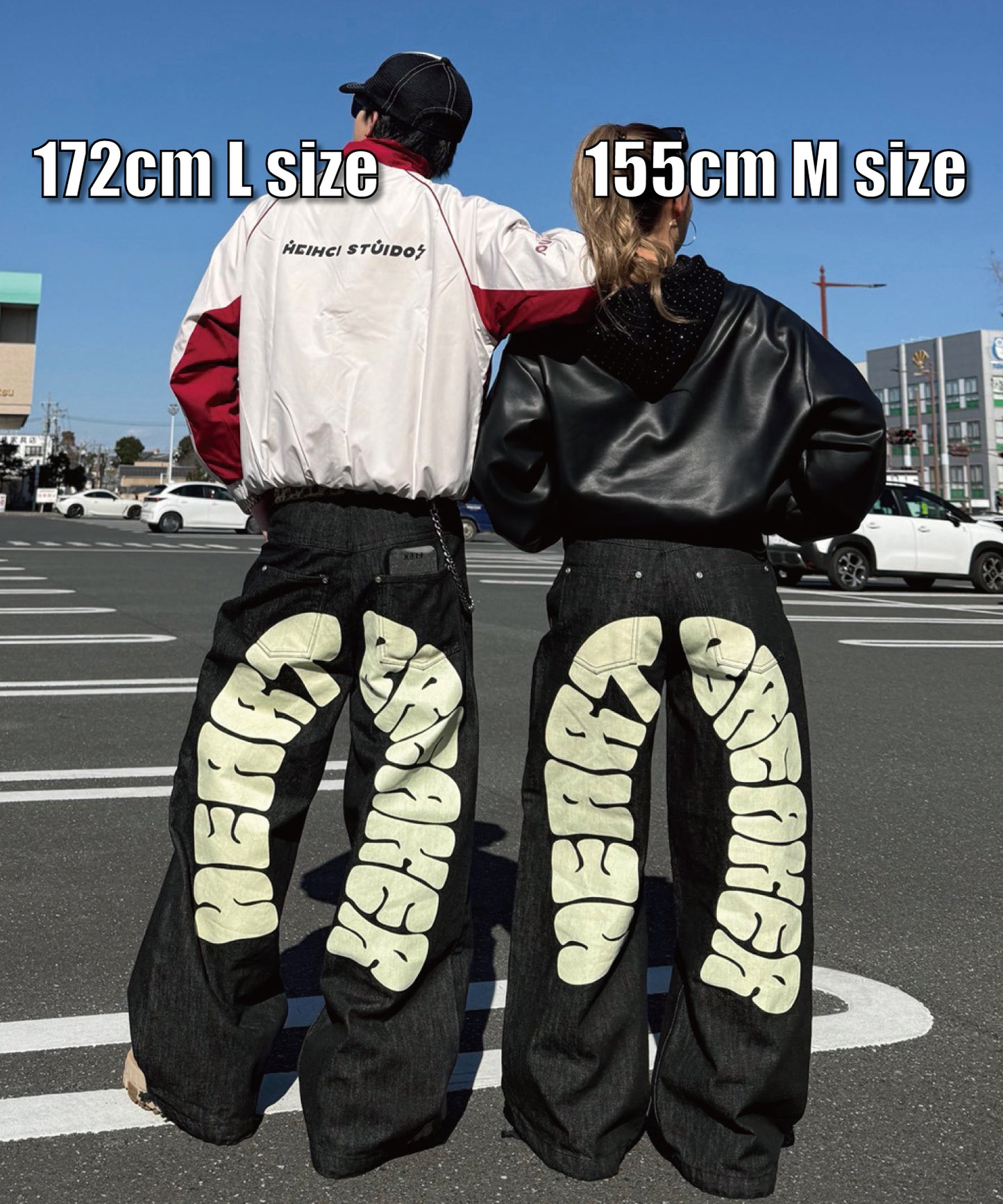 バックアーチロゴデニムパンツ