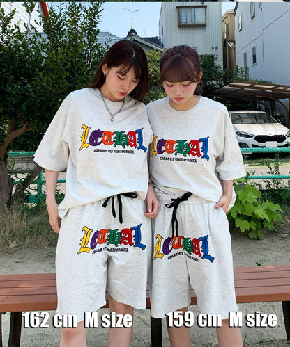 サガラ刺繍マルチカラーロゴTシャツ