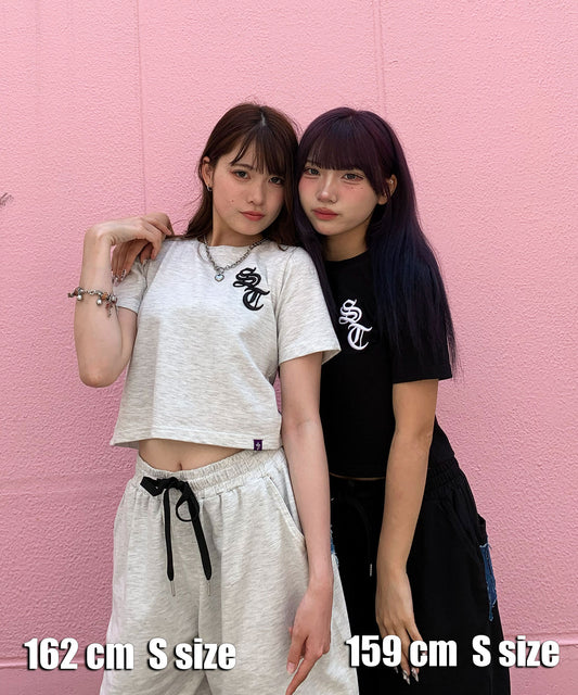 デニムアップリケTシャツ