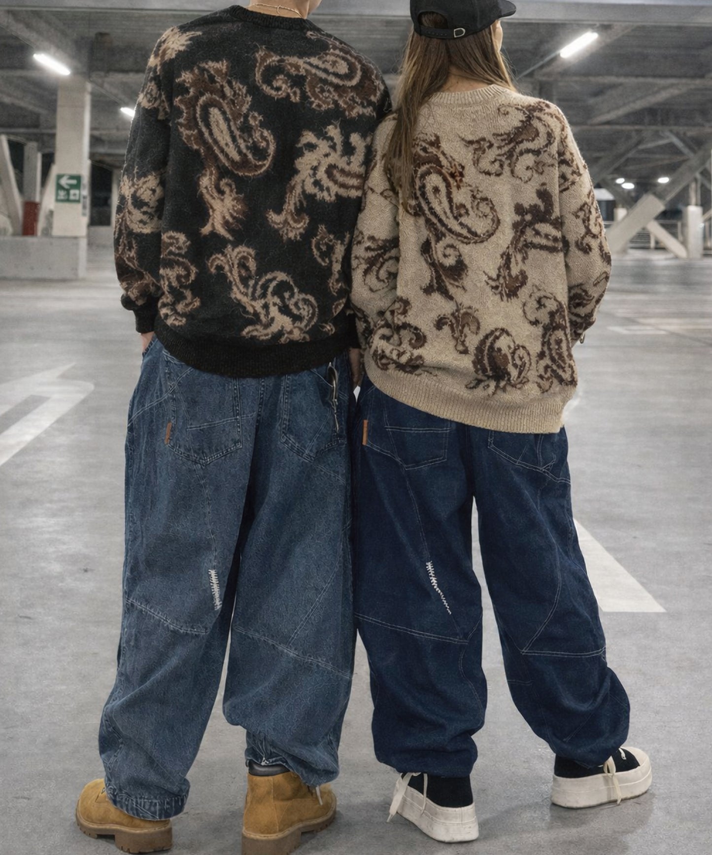 ステッチデザインバルーンパンツ