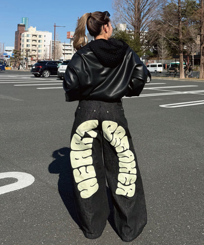 バックアーチロゴデニムパンツ