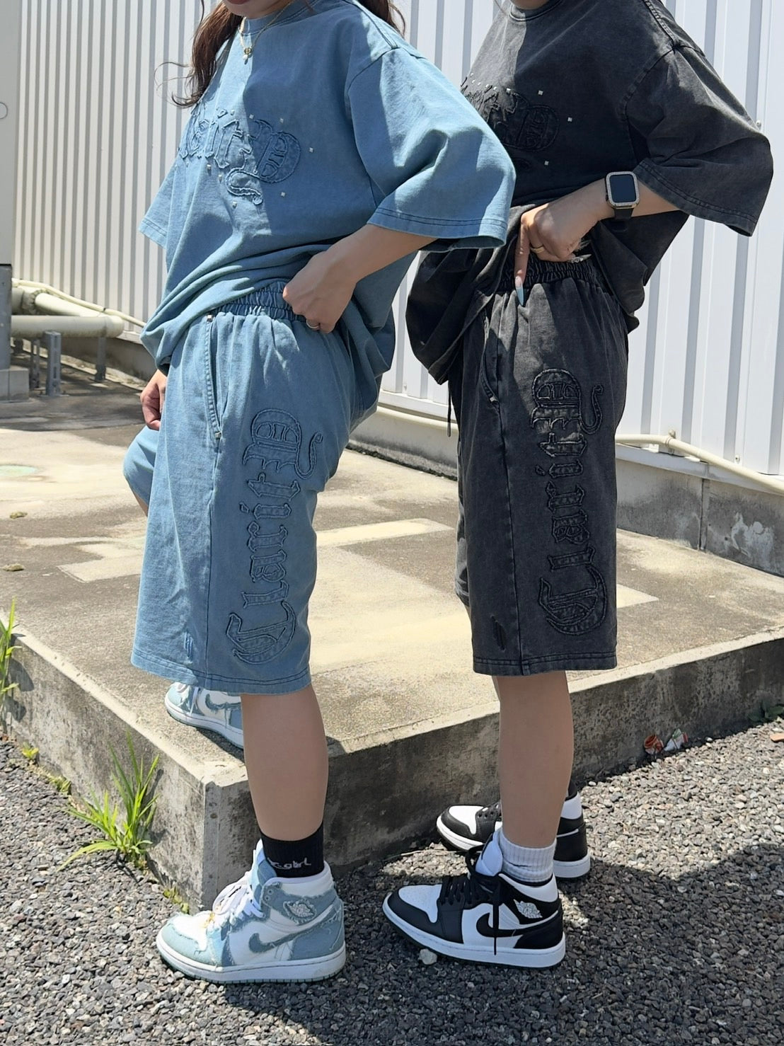 アップリケ刺繍セットアップ