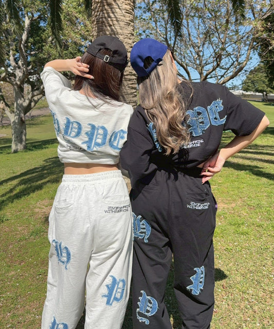 デニムアップリケセットアップ