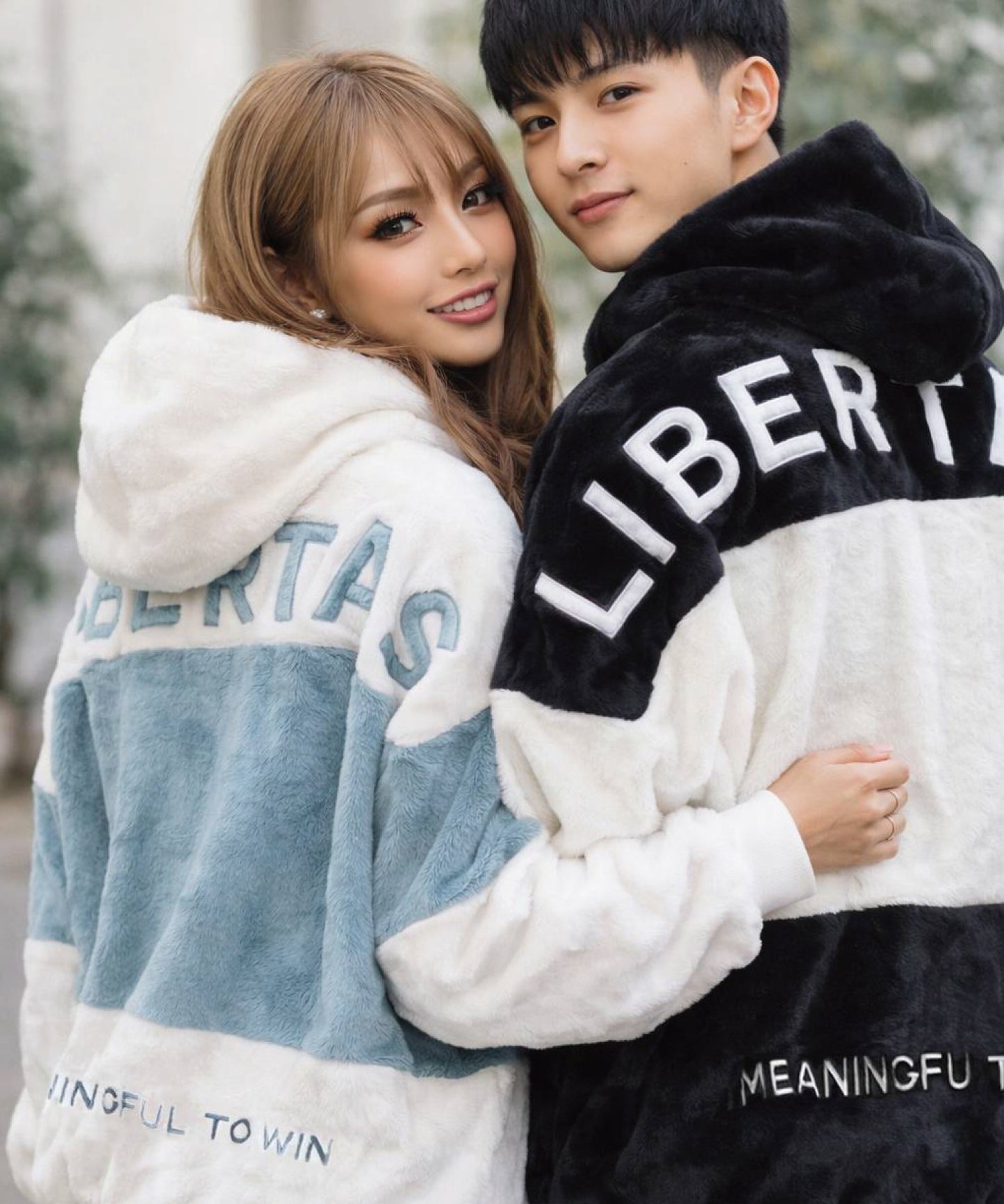 ビッグファー切り替えブルゾン