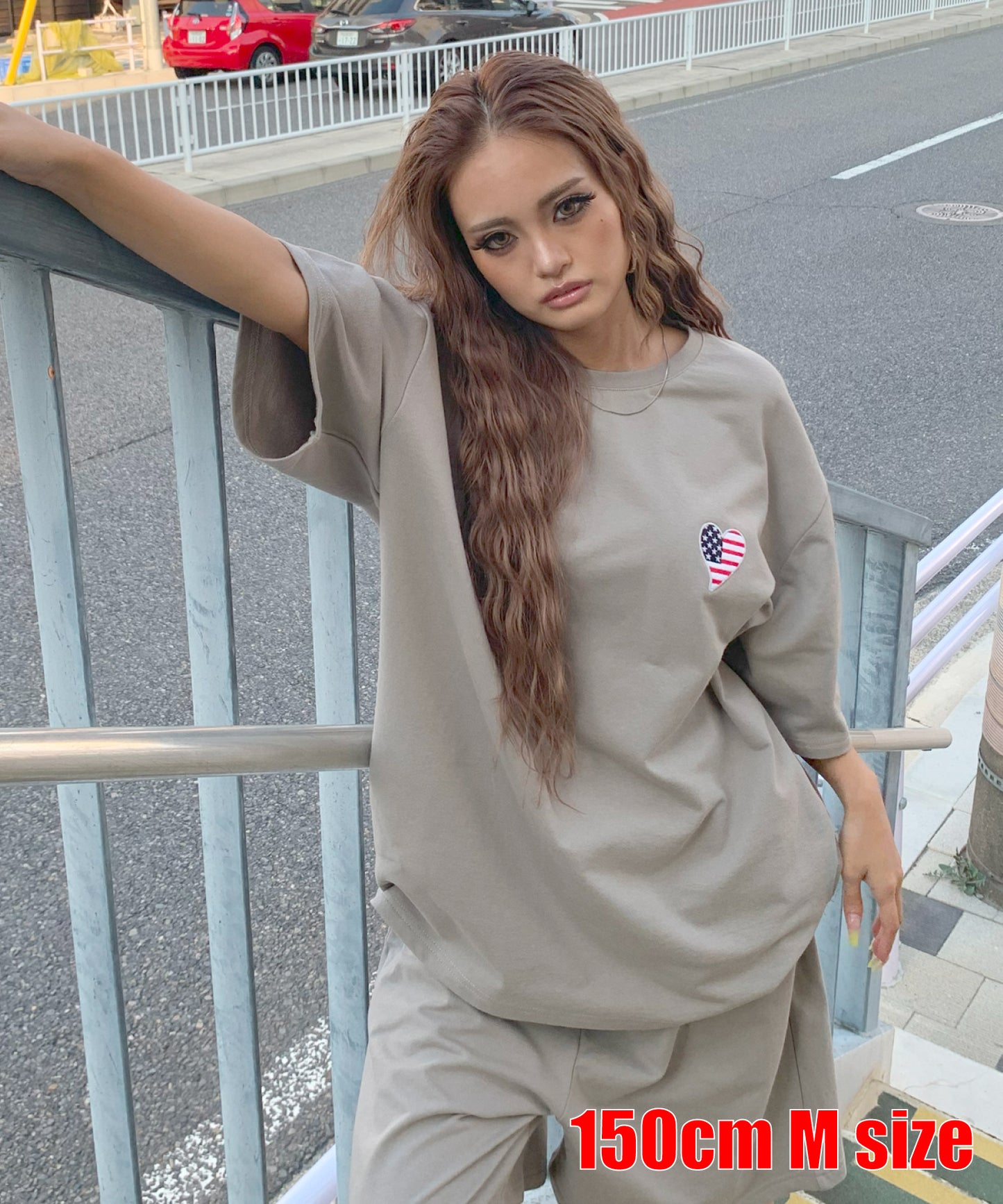 ハート刺繍Tシャツ