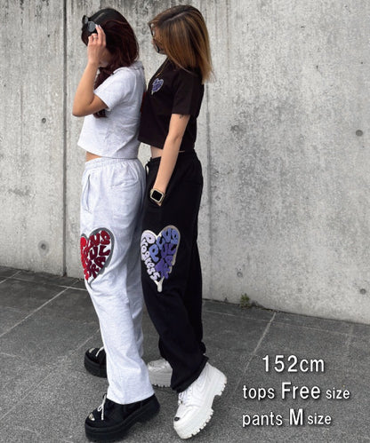 ハートサガラ刺繍セットアップ