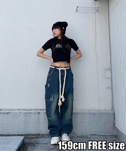 ロゴ刺繍半袖Tee