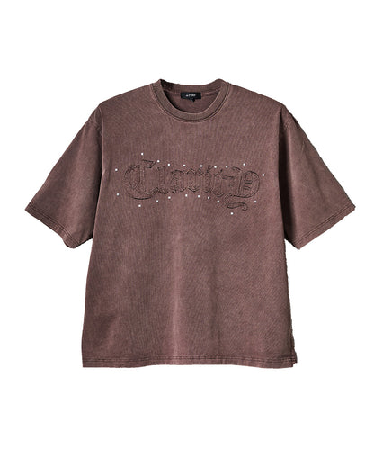 アップリケ半袖Tシャツ