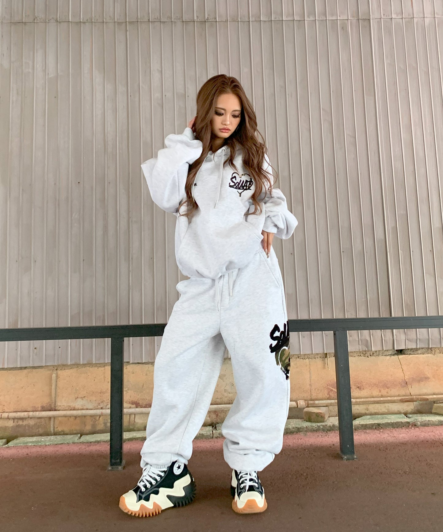 ハートサガラ刺繍セットアップ