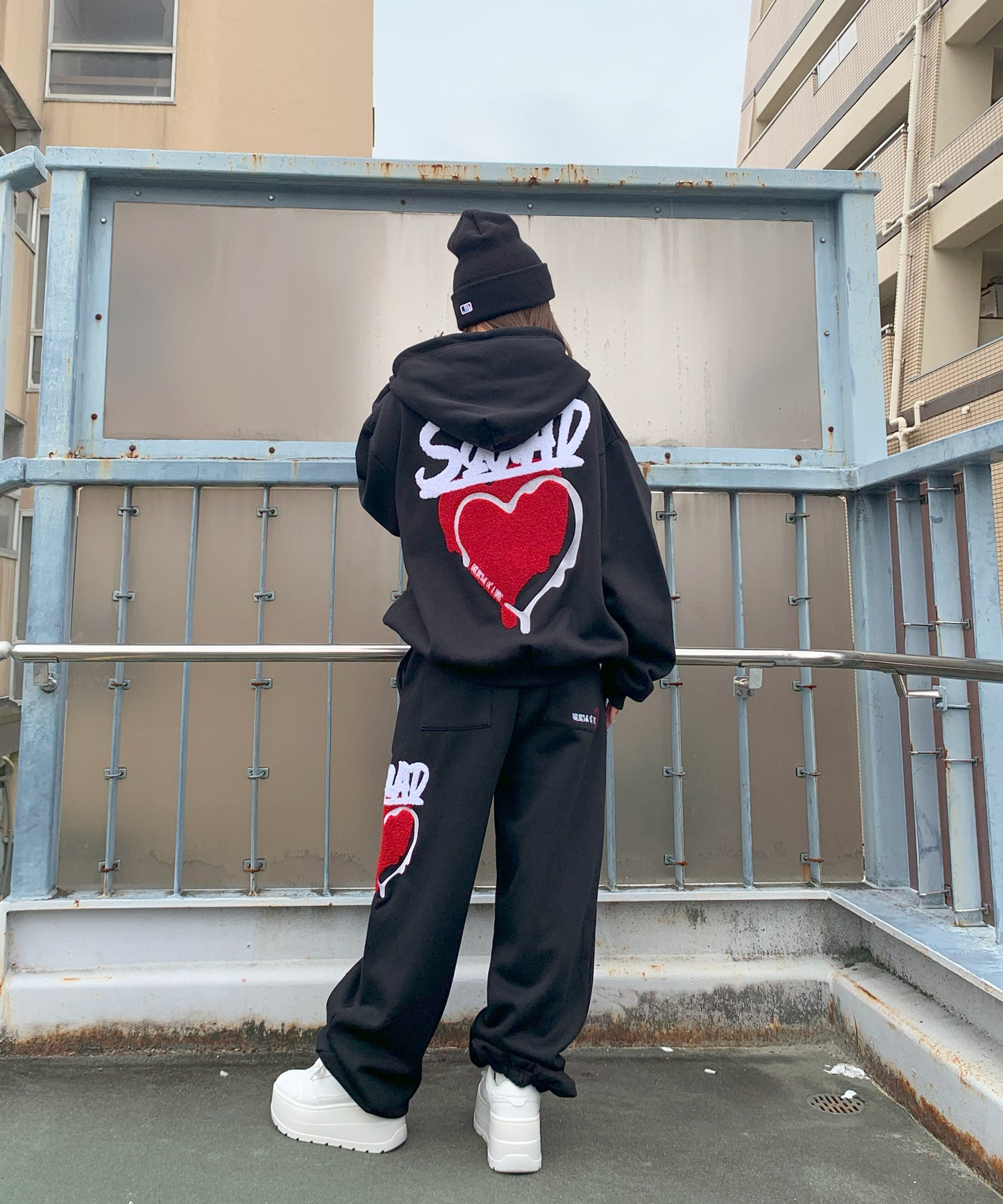 ハートサガラ刺繍セットアップ