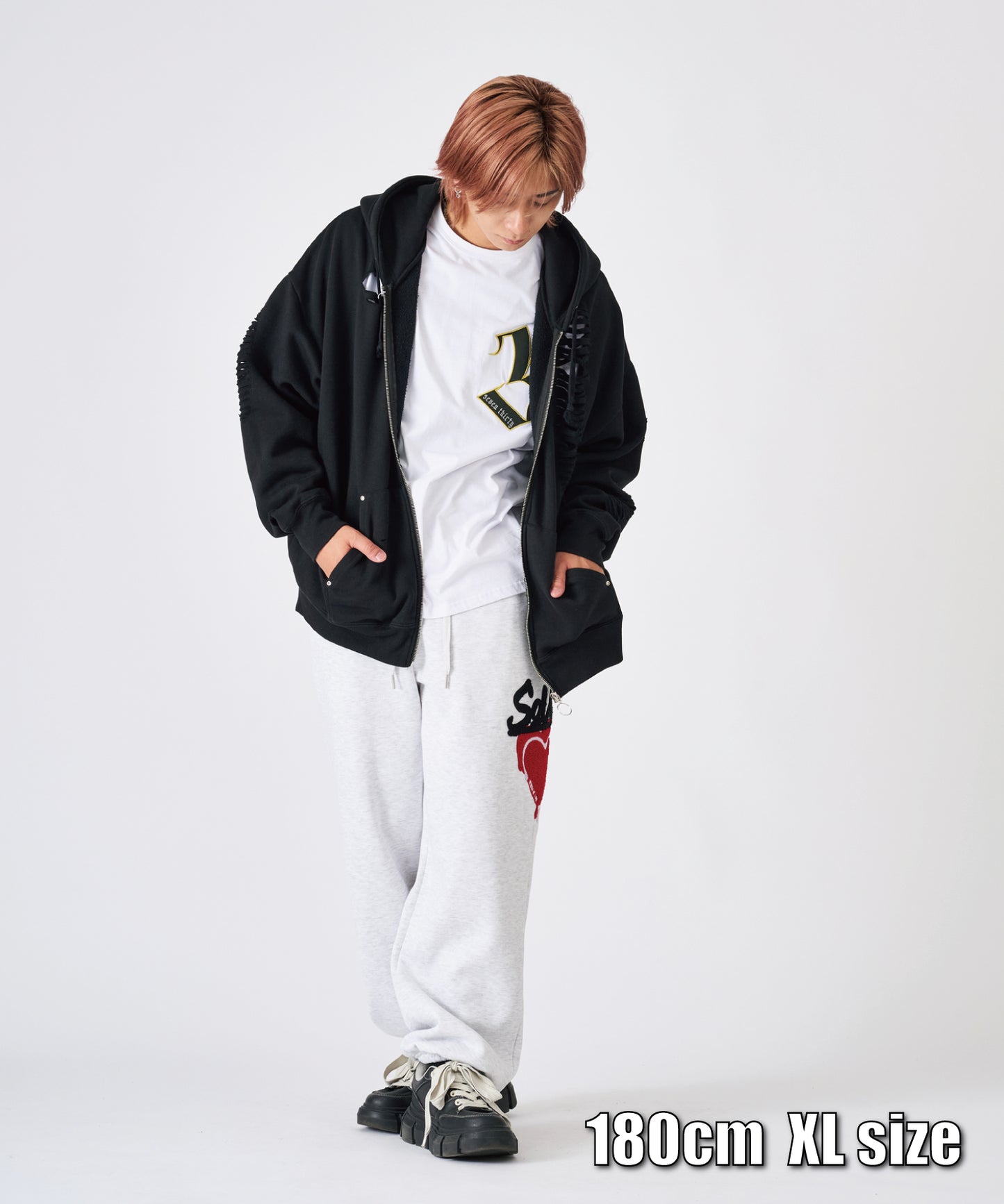 ハートサガラ刺繍パンツ