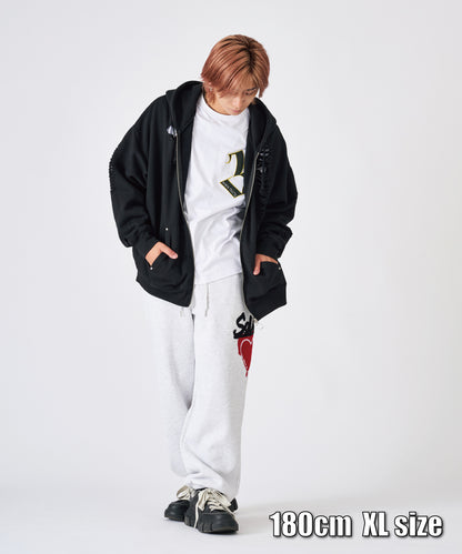 ハートサガラ刺繍パンツ