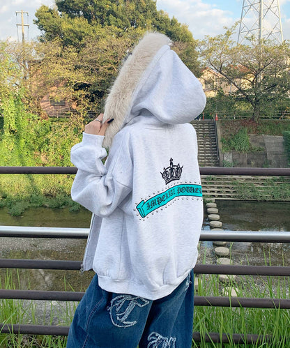 フードファークラウンZIPパーカー