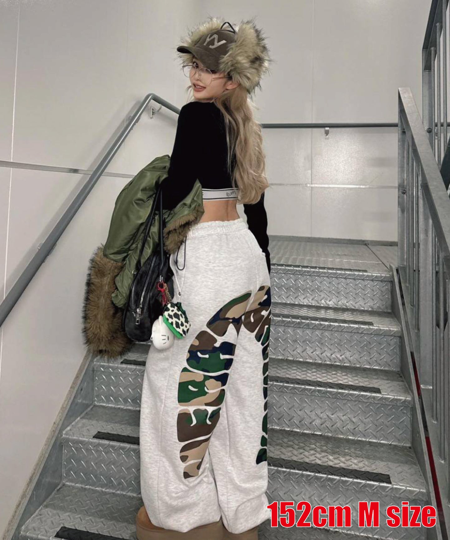 バックアーチプリントスウェットパンツ