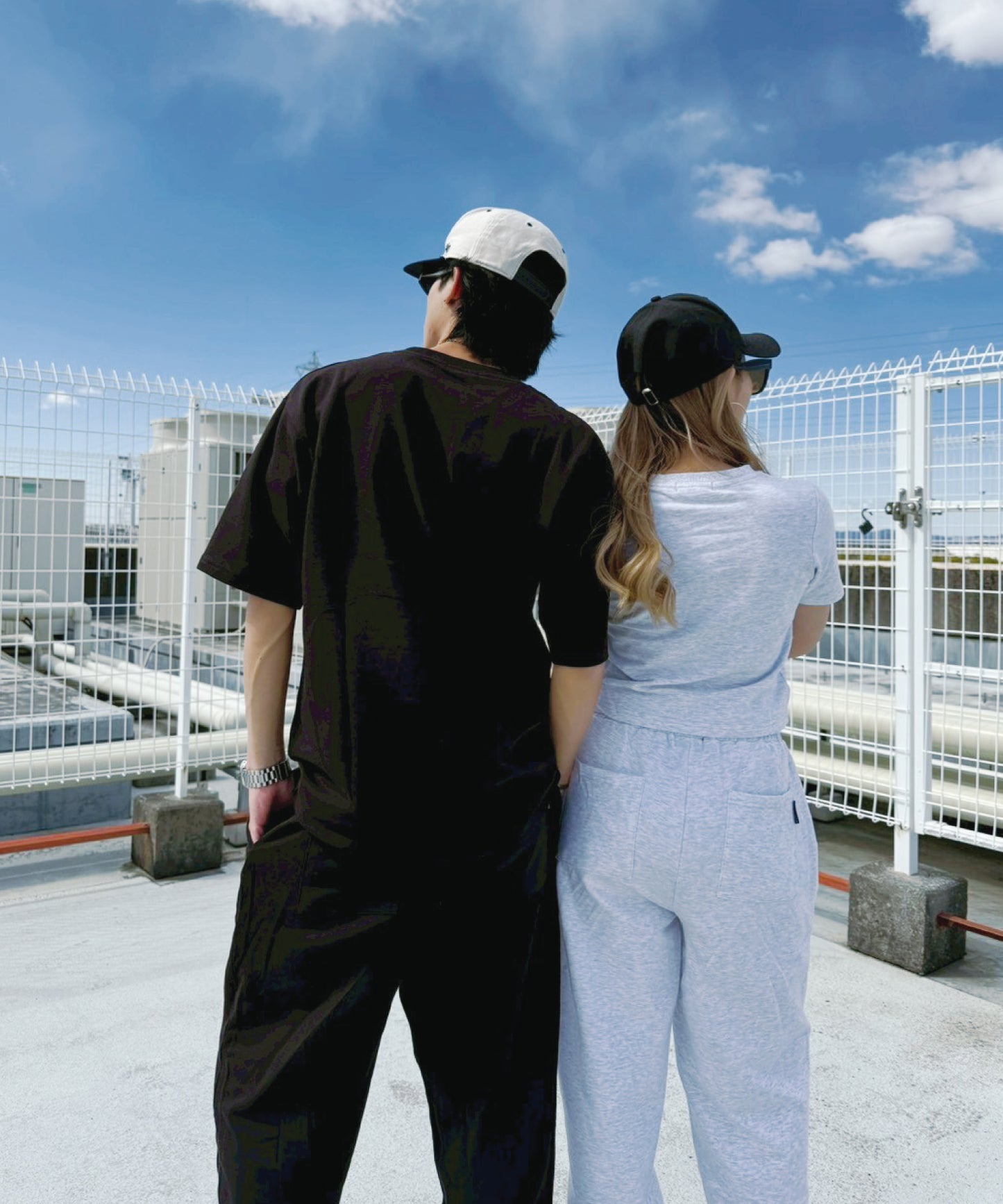 ハートワンポイントロゴ刺繍セットアップ