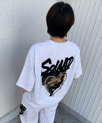 ハートサガラ刺繍半袖Tee