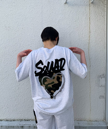 ハートサガラ刺繍半袖Tee