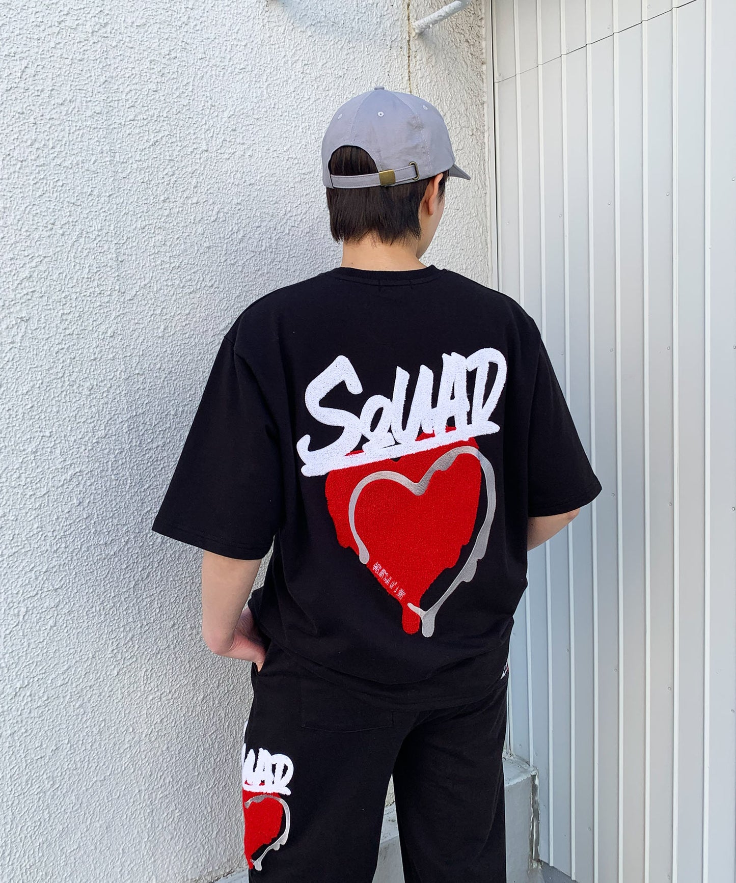 ハートサガラ刺繍半袖Tee