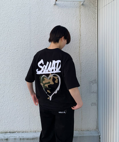 ハートサガラ刺繍半袖Tee